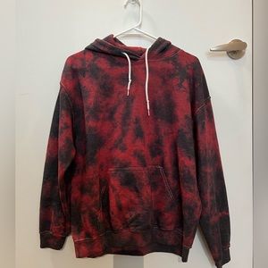 Red & Black/Grey tyedye hoodie